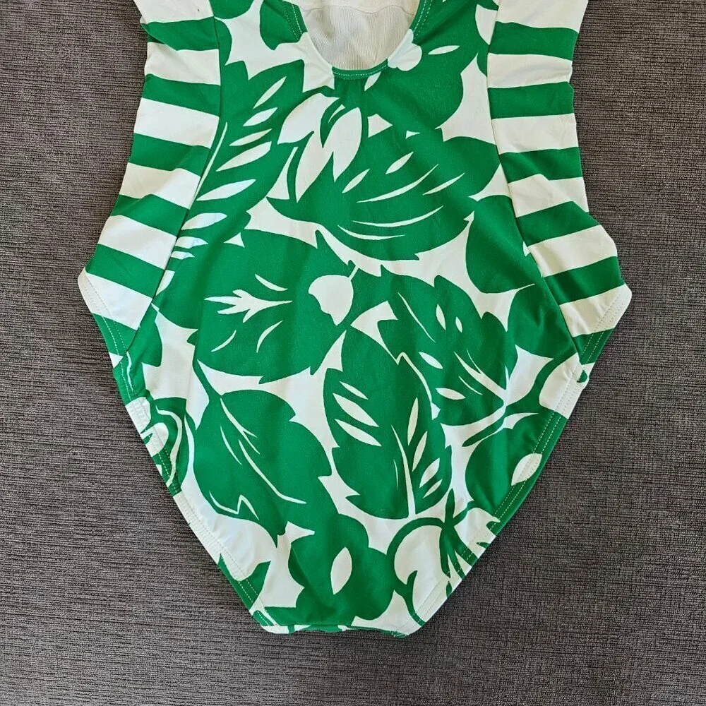 NWT Kate Spade New York Forest Glen Cabana Mix V-neck One-piece Swimsuit Size S